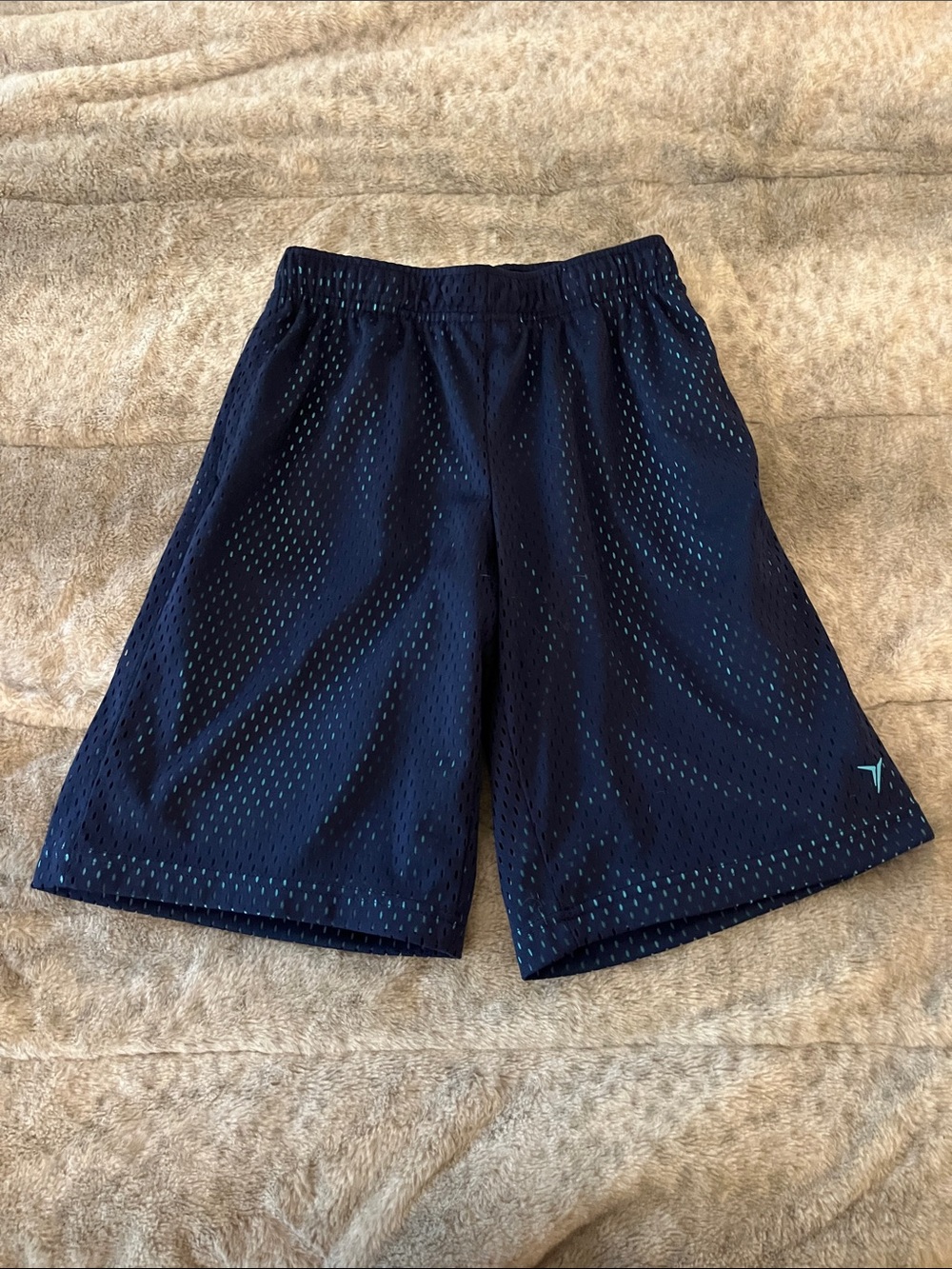 Old Navy Athletic Mesh Shorts - Dark Blue with Teal Accent/lining.